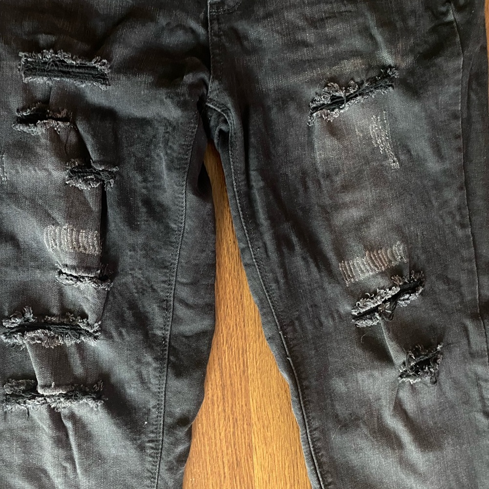 Wax butt lifting jeans in wash out Black size 13
